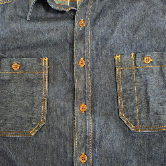 Ciano Farmer Denim Co. - 14oz Selvedge Texas Denim Workshirt handmade XL - Picture 4 of 16